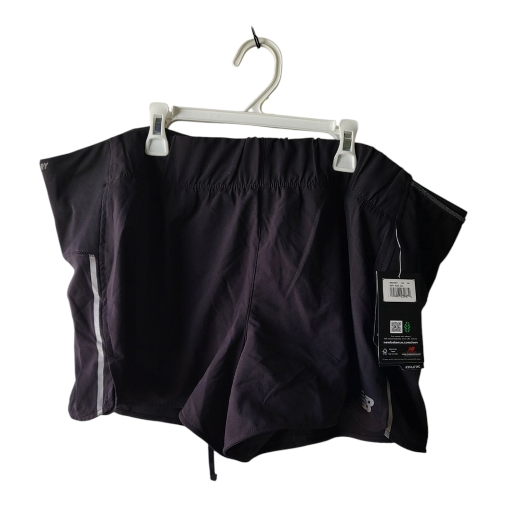 💕New Balance Women's Black Running Shorts With Reflective Strip. Size 2xl‎ New